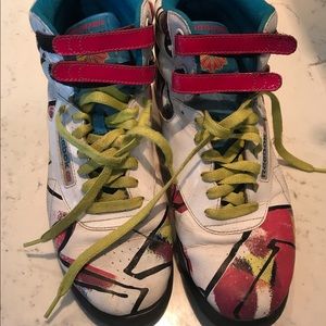 Reebok Women's Sneakers - White, Pink, Yellow, Black